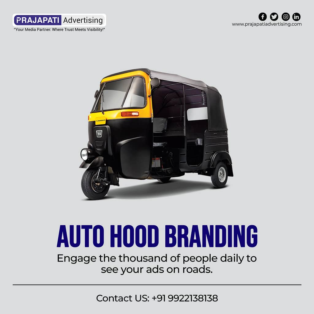 Auto Rickshaw Advertising maketing branding Prajapati Advertising